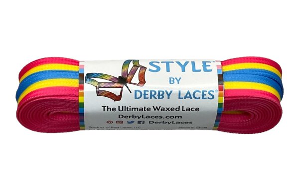 Schnürsenkel Derby Laces STYLE Rainbow Stripe 183 cm