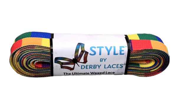 Shoelace Derby Laces STYLE Rainbow Block 72“