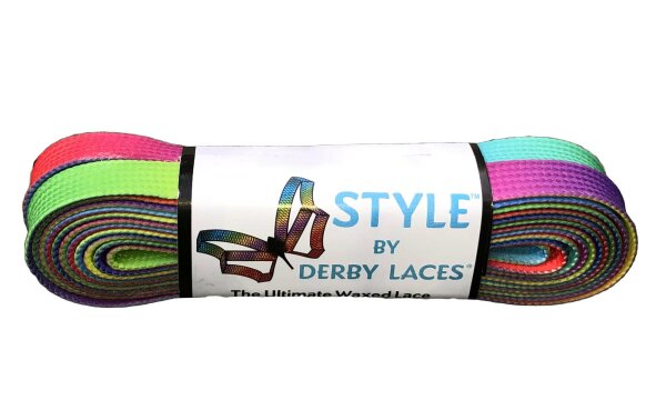 Shoelace Derby Laces STYLE Rainbow Gradient 84“