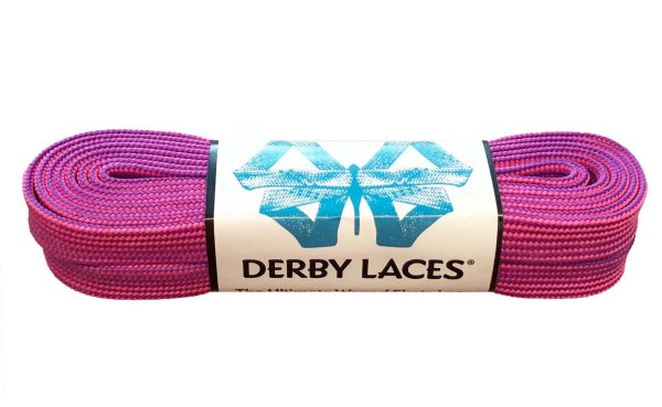 Schnürsenkel Derby Laces Waxed Purple Hot Pink Stripe 213cm