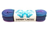Schnürsenkel Derby Laces Waxed Purple Teal Stripe 213cm