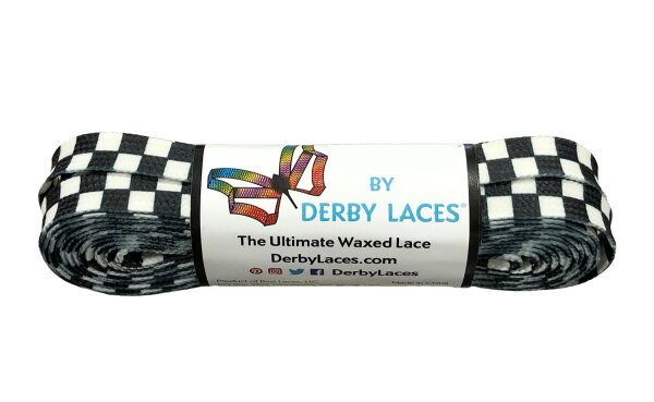 Shoelace Derby Laces BRAT Check B/W 72“