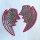 Dragonwings pink silver glitter