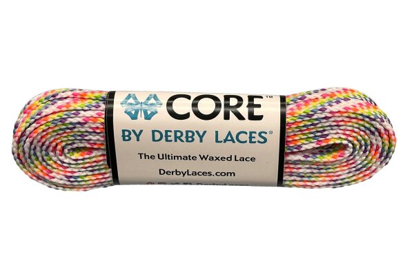 Shoelace Derby Laces CORE Rainbow White 72“