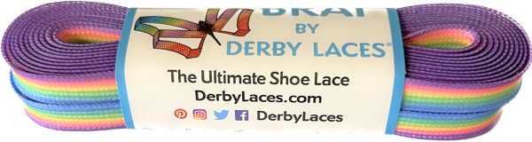 Shoelace Derby Laces BRAT Pastel Rainbow 72“