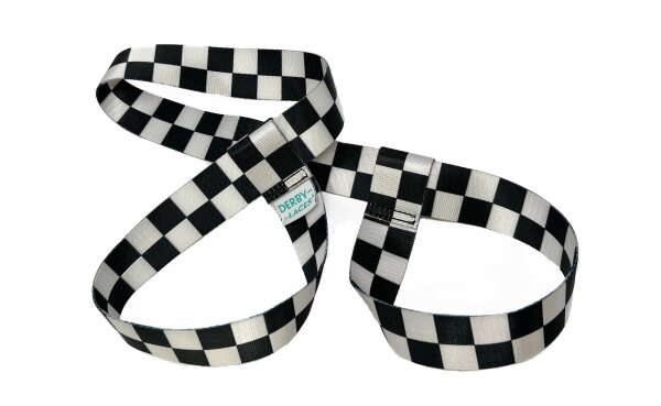 Leash Derby Laces Checkered Black and White 137 cm