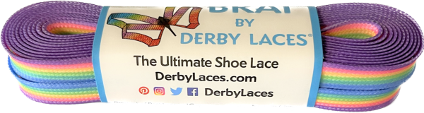 Shoelace Derby Laces BRAT Pastel Rainbow 96“