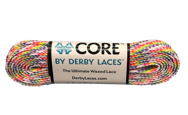 Laces Derby Laces CORE Rainbow White 244cm 96"