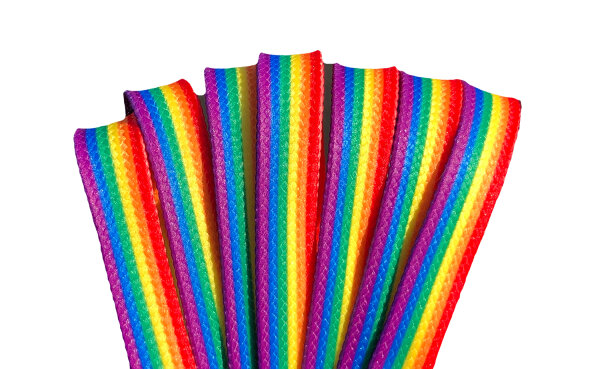 Laces Derby Laces BRAT Rainbow Stripe 244cm 96"