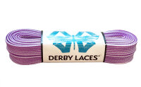 Schnürsenkel Derby Laces Waxed Purple White Stripe...