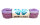 Schnürsenkel Derby Laces Waxed Purple White Stripe 213cm 84"