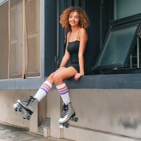 High Socks Teal/ Pink / Purple