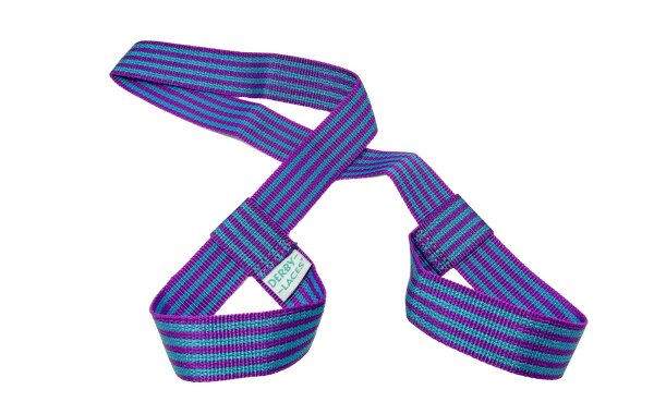 Leash Derby Laces Purple Teal Stripe198cm